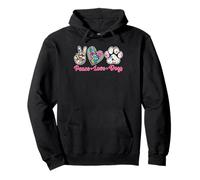 Peace Love Dogs Pet Dog Mom Dad Owner Lover Animal Sudadera con Capucha