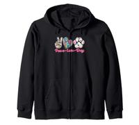 Peace Love Dogs Pet Dog Mom Dad Owner Lover Animal Sudadera con Capucha