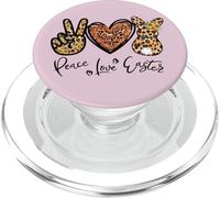 Peace Love Easter Bunny For Women with Sunflower and Rabbit PopSockets PopGrip para MagSafe