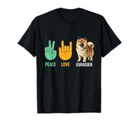 Peace Love Eurasier Dog Lovers Cute Fluffy Breed Dueños Camiseta