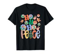 Peace Love Hippie Decor Groovy and Bright Hohoho Christmas Camiseta