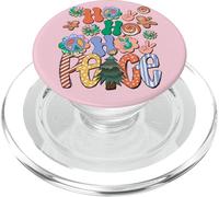 Peace Love Hippie Decor Groovy and Bright Hohoho Christmas PopSockets PopGrip para MagSafe