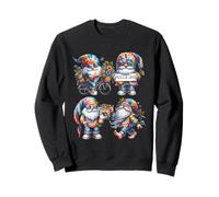 Peace Love Hippie GNOME Graphic For Women and Men Floral Sudadera