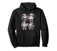 Peace Love Hippie GNOME Graphic For Women and Men Floral Sudadera con Capucha