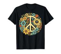 Peace Love Hippie Retro Tie Dye 60 70 Vintage Gráfico Camiseta