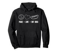 Peace Love Hot Dogs Amante de los hot dogs Sudadera con Capucha