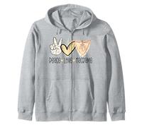 Peace Love - Idea de Regalo Boho para Amantes del macramé Sudadera con Capucha
