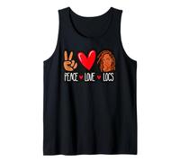 Peace Love Locs Divertidas rastas Loc Dread Women Camiseta sin Mangas