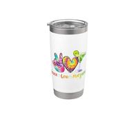 Peace Love Margarita Happy Cinco de Mayo - Bebida mexicana Vaso térmico de acero inoxidable de doble pared