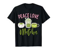 Peace Love Matcha Funny Matcha Green Tea Lover Gifts Women Camiseta
