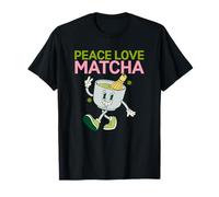 Peace Love Matcha Kawaii Anime Matcha Lover Retro Camiseta