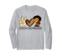 Peace Love Melanin Black Women Afro Queen Girl Black Pride Manga Larga