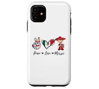 Peace Love Mexico, Mexican Gifts Souvenir Mexico Reminder Carcasa para iPhone 11