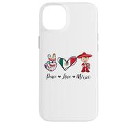 Peace Love Mexico, Mexican Gifts Souvenir Mexico Reminder Carcasa para iPhone 14 Plus