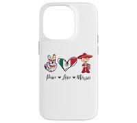 Peace Love Mexico, Mexican Gifts Souvenir Mexico Reminder Carcasa para iPhone 14 Pro