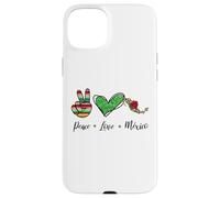 Peace Love Mexico, Mexican Gifts Souvenir Mexico Reminder Carcasa para iPhone 15 Plus