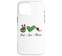 Peace Love Mexico, Mexican Gifts Souvenir Mexico Reminder Carcasa para iPhone 16 Pro MAX
