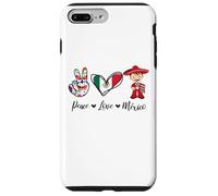 Peace Love Mexico, Mexican Gifts Souvenir Mexico Reminder Carcasa para iPhone 7 Plus/8 Plus