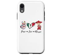 Peace Love Mexico, Mexican Gifts Souvenir Mexico Reminder Carcasa para iPhone XR