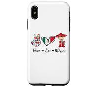 Peace Love Mexico, Mexican Gifts Souvenir Mexico Reminder Carcasa para iPhone XS MAX