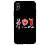Peace Love Michelada Mexican Pride Celebration Culture Carcasa para iPhone X/XS