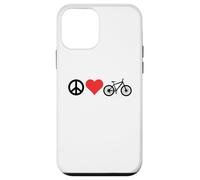 Peace Love Mountain Bikes Funny Retro MTB Biking Carcasa para iPhone 12 Mini