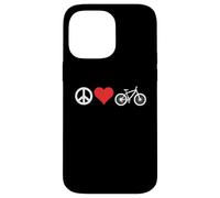 Peace Love Mountain Bikes Funny Retro MTB Biking Carcasa para iPhone 14 Pro MAX