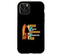 Peace Love Mushrooms para Siempre Divertidos Forrajes de Carcasa para iPhone 11 Pro