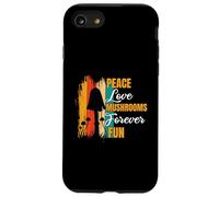 Peace Love Mushrooms para Siempre Divertidos Forrajes de Carcasa para iPhone SE (2020) / 7/8