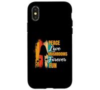 Peace Love Mushrooms para Siempre Divertidos Forrajes de Carcasa para iPhone X/XS