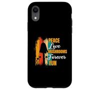 Peace Love Mushrooms para Siempre Divertidos Forrajes de Carcasa para iPhone XR