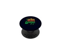 Peace Love Music Retro Hippie Vibes Guitarra 60s 70s Estilo PopSockets PopGrip Adhesivo