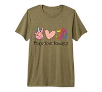 Peace Love Namaste Mandala Signo OM Amante Yoga Alma Hippie Camiseta Premium