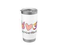 Peace Love Namaste Mandala Signo OM Amante Yoga Alma Hippie Vaso térmico de acero inoxidable de doble pared