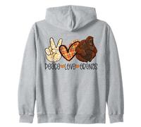 Peace Love Orangs Orangutanes Amantes de los Monos Regalo Sudadera con Capucha
