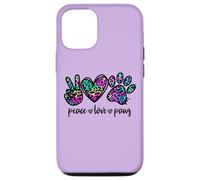 Peace Love Paws Graphic For Women Dog Mom and Animal Lover Carcasa para iPhone 12/12 Pro