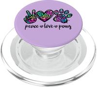 Peace Love Paws Graphic For Women Dog Mom and Animal Lover PopSockets PopGrip para MagSafe