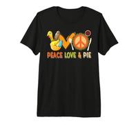 Peace Love Pie Acción de Gracias Signo de Paz Pavo Mano Hippie Camiseta Premium