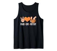 Peace Love Pottery Artistry Entusiasta Craft Camiseta sin Mangas