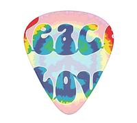 Peace Love - Púas de guitarra de calibre medio y pesado para bajo, guitarra acústica eléctrica (12 unidades)