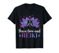 Peace Love Reiki Curación Espiritual Chakra Qi Sanador Holístico Camiseta