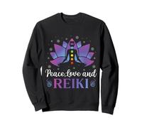 Peace Love Reiki Curación Espiritual Chakra Qi Sanador Holístico Sudadera