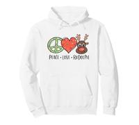 Peace Love & Rudolph Reindeer Christmas Xmas Kids Girls Sudadera con Capucha