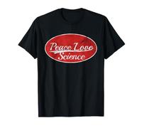 Peace Love Science Stem Educator Varsity Look Camiseta