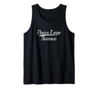 Peace Love Science Vintage Varsity Retro Classic Design Camiseta sin Mangas