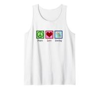 Peace Love Sewing Linda costurera Camiseta sin Mangas