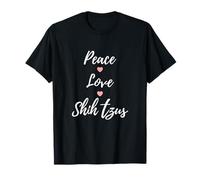 Peace Love Shih Tzus Raza de Perro Dueño de Mascota Cita Camiseta