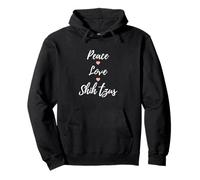 Peace Love Shih Tzus Raza de Perro Dueño de Mascota Cita Sudadera con Capucha