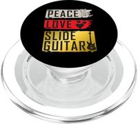 Peace Love Slide Guitarra Instrumento Musical Cuello de Botella Guitarra PopSockets PopGrip para MagSafe