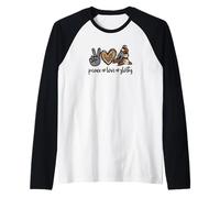 Peace Love Sloths Graphic For Women and Girls Cute Sloth Mom Camiseta Manga Raglan